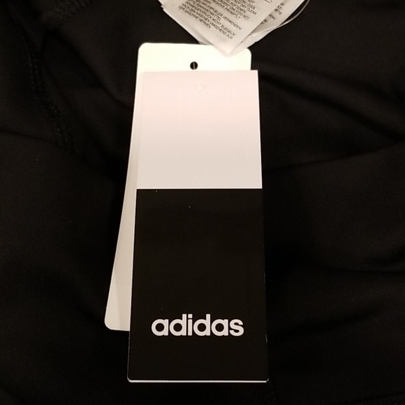 💕ADIDAS💕 Climalite Design 2 Move High Rise Logo Mesh Tights ~ Black Large NWT - Picture 12 of 15